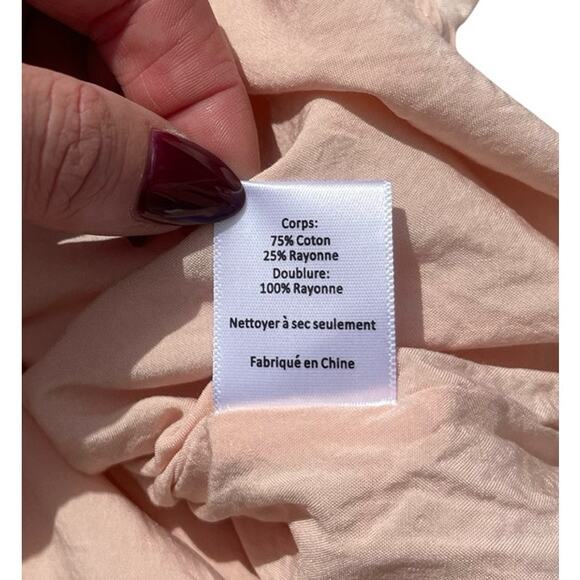 ASTR the Label Blush Pink Ruffle Bell Sleeve Faux Wrap Mini Dress - Size Medium - Picture 11 of 12